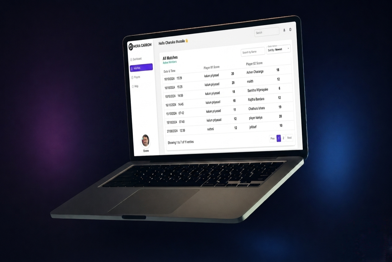 Web App for Mora Carrom